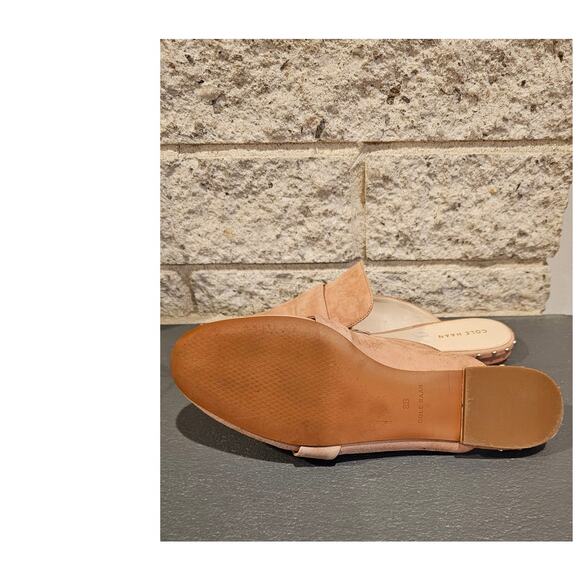 Cole Haan Deacon Loafer Slip On Flats Studded Heel, Cream Color, Womens Sz 8B - Picture 5 of 6